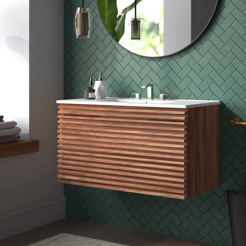 Mercury Row® Render 36" Wall-Mount Bathroom Vanity & Reviews | Wayfair